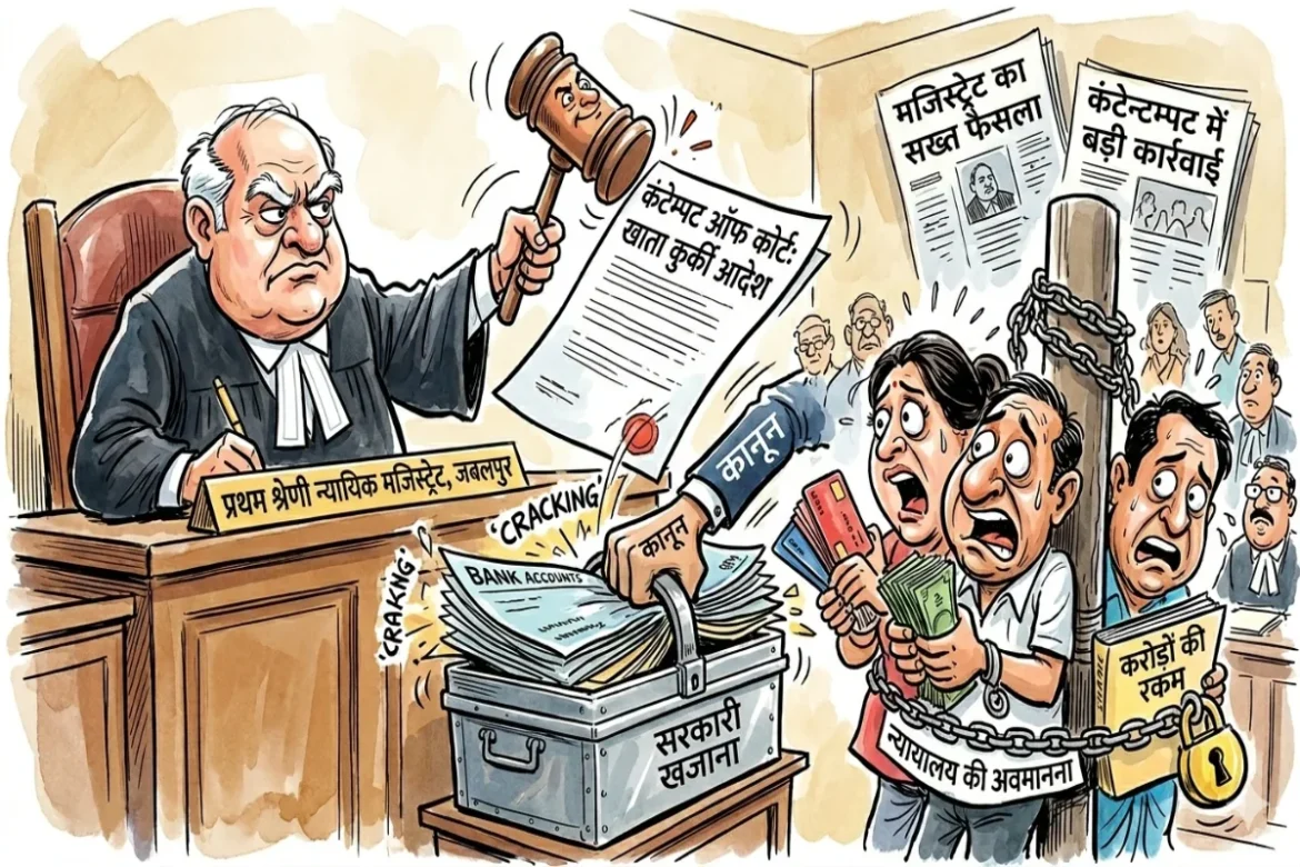 Contempt of Court में सख्त कार्रवाई, अभियुक्तों के खाते कुर्क, 2.89 करोड़ की राशि होल्ड