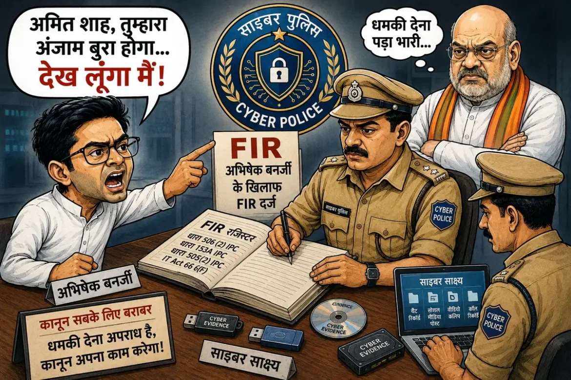 Crackdown अभिषेक बनर्जी के खिलाफ FIR, अमित शाह को धमकी देना पड़ा भारी – वीडियो देखो