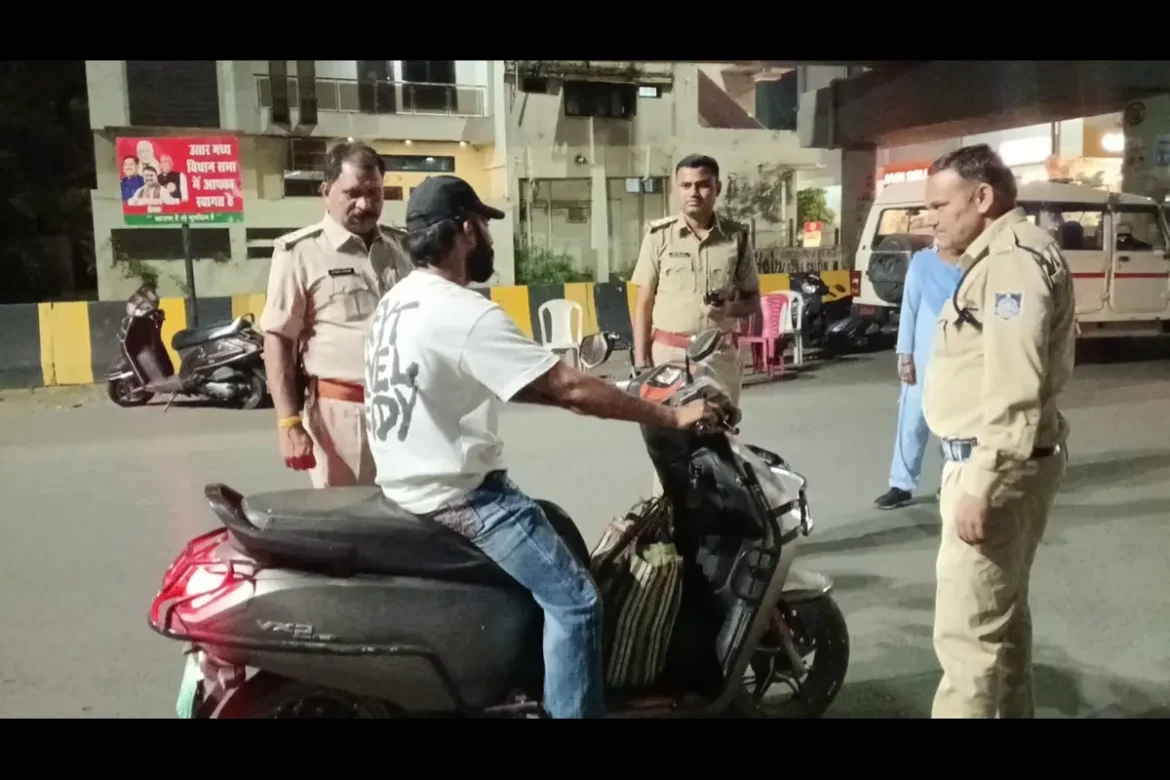 Crime Control: जबलपुर के हॉट स्पॉट्स पर पुलिस का सघन चैकिंग अभियान