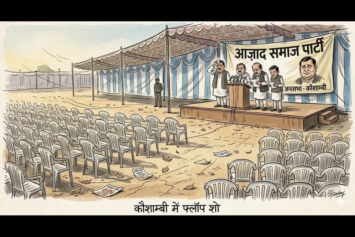 Kaushambi में आजाद समाज पार्टी का सम्मेलन रहा ‘सुपर फ्लॉप’