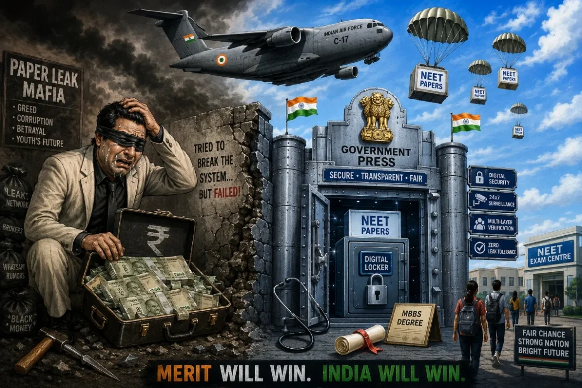 No More Paper Leaks! NEET को मिली मिलिट्री-ग्रेड सुरक्षा, गवर्नमेंट प्रेस में छपेंगे पेपर, एयरफोर्स करेगी ट्रांसपोर्ट