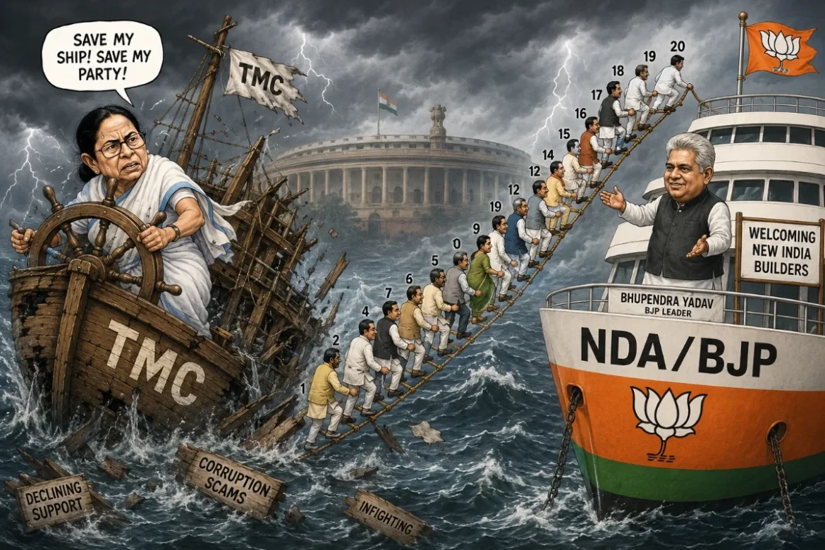TMC Crisis ममता बनर्जी को तगड़ा झटका, 20 बागी सांसदों ने NDA से जोड़ा नाता! स्पीकर को लिखी चिट्ठी