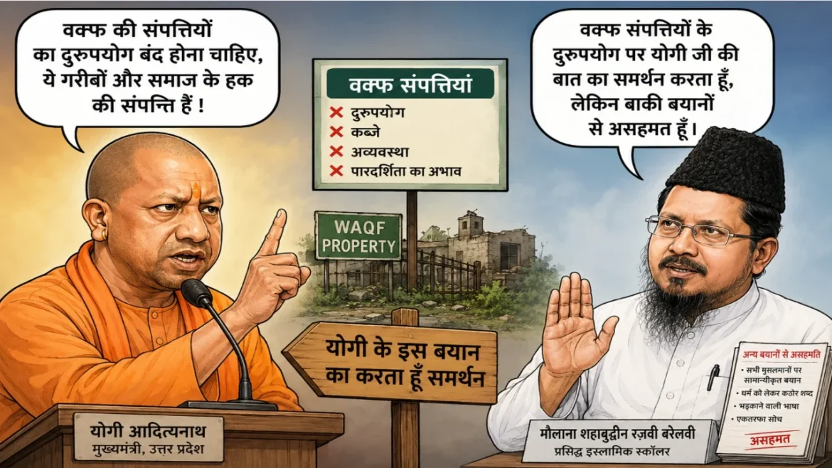 Waqf Board पर सीएम योगी आदित्यनाथ के बयान पर बरेलवी मौलाना की प्रतिक्रिया-देखें क्या बोले शहाबुद्दीन रज़वी