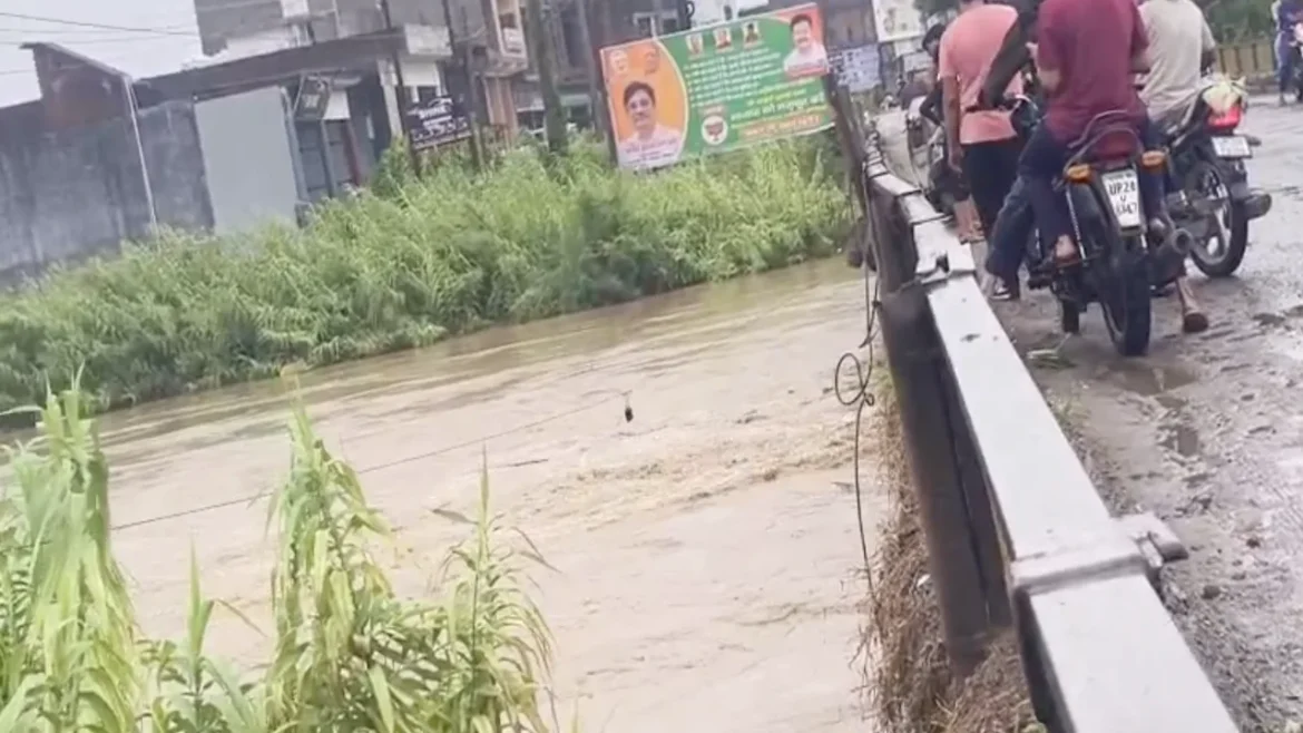 Malan River नजीबाबाद के कई मुहल्लों में भरा बाढ़ का पानी